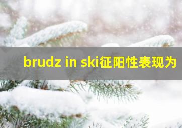 brudz in ski征阳性表现为